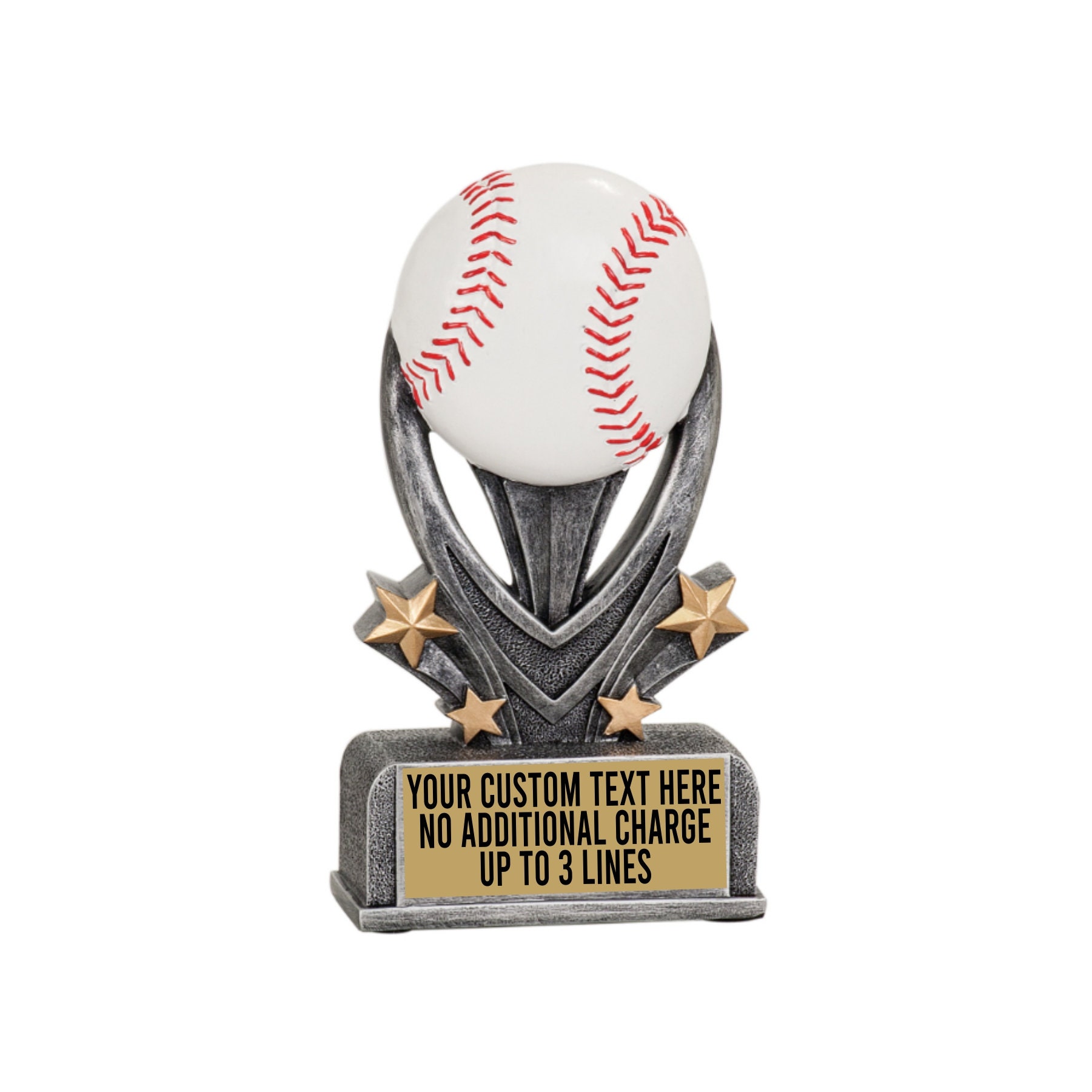 Trophée de baseball sur base unique avec surmatelas MidNite - plaque