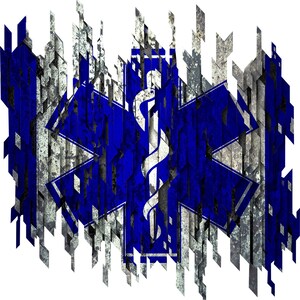 Distressed EMT flag decal, full color EMT flag decal, flag sticker, EMT flag laptop sticker, vinyl decal, vinyl sticker