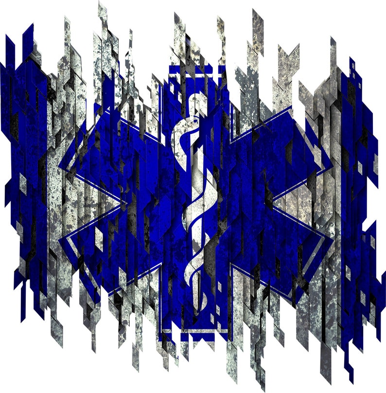 Distressed EMT Flag Decal Full Color EMT Flag Decal Flag Etsy
