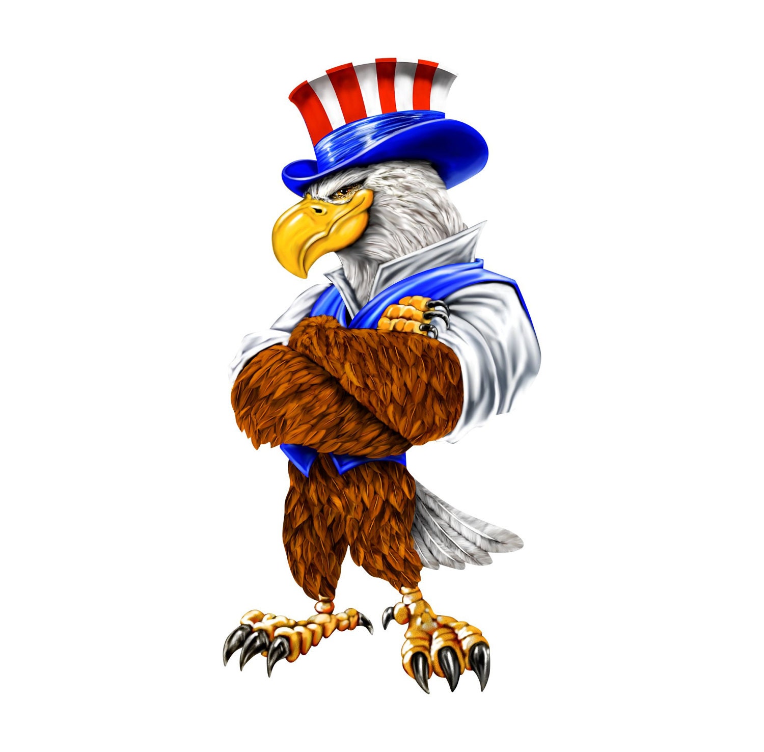 Uncle sam eagle decal, full color america eagle decal, eagle sticker, usa  pride laptop sticker, vinyl decal, vinyl sticker