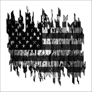 Distressed american flag decal, black and white color american flag decal, flag sticker, usa flag laptop sticker, vinyl decal, vinyl sticker