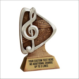 Music Award, Music Trophy, Music Trophies, Music singing Awards, School Awards, Educational awards, Teacher gifts