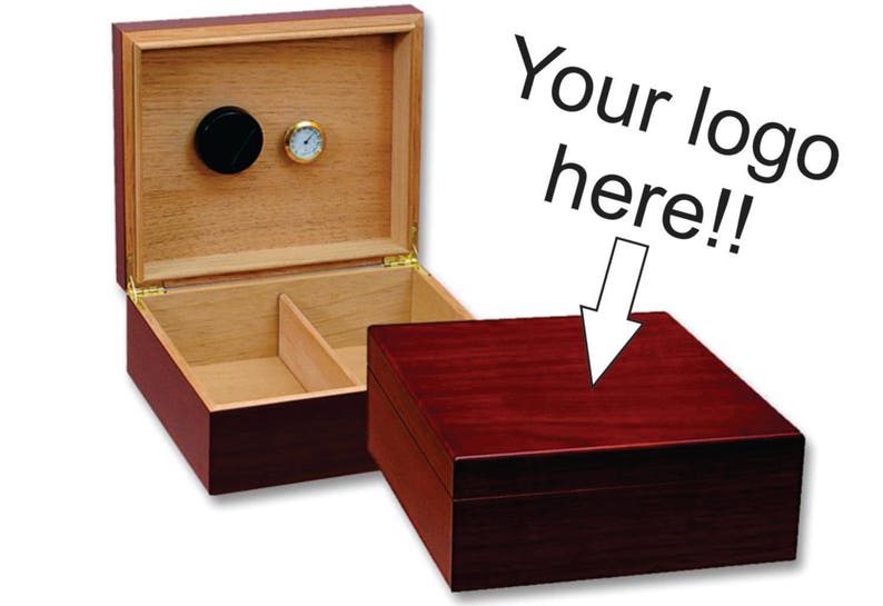 Custom Logo Personalized Cigar Humidor Box Etsy