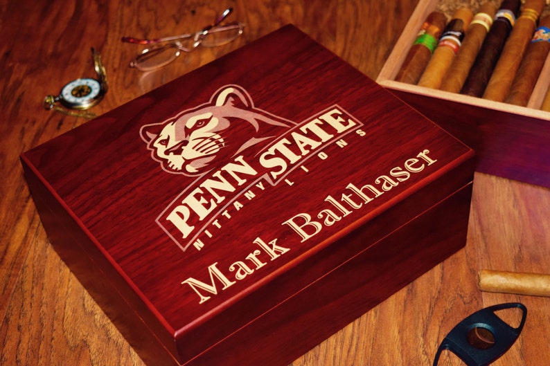 Personalized Cigar Humidor Box Etsy