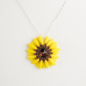 Sunflower Power Austrian Crystal Necklace