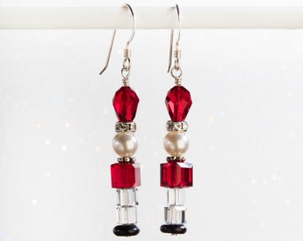 Holiday Nutcracker / Toy Soldier Austrian Crystal Earrings