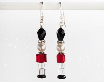 Holiday Nutcracker / Toy Soldier Austrian Crystal Earrings