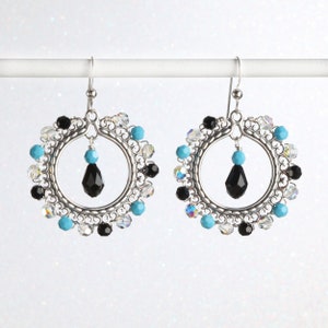 Fancy Filigree Austrian Crystal Earrings