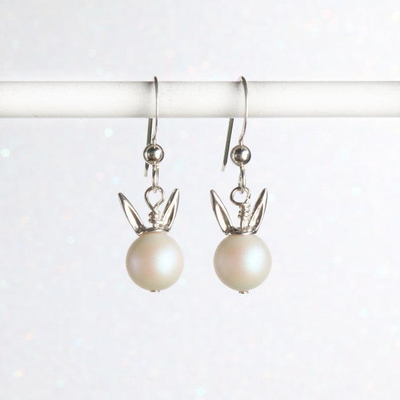 Hoppy Honey Bunny Swarovski Pearl Earrings