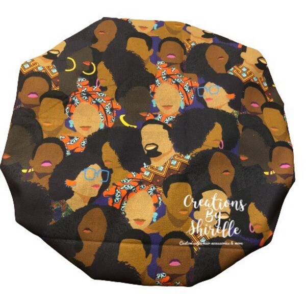 Melanin People Satin Bonnet | Juneteenth | Available in adults | Satin Sleep Cap | Satin | Melanin People