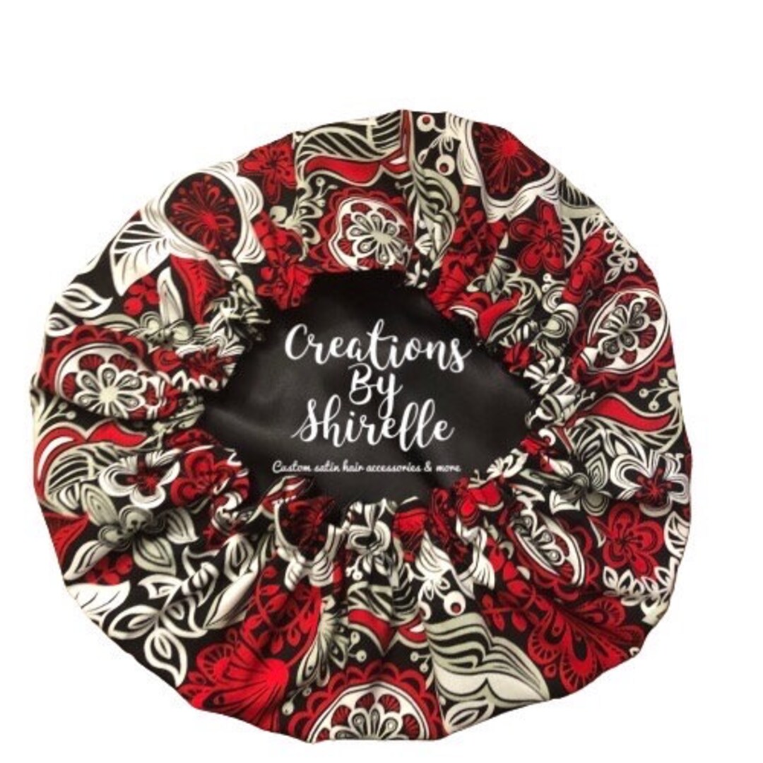 Floral Satin Ghana Red Available in Adults and Etsy