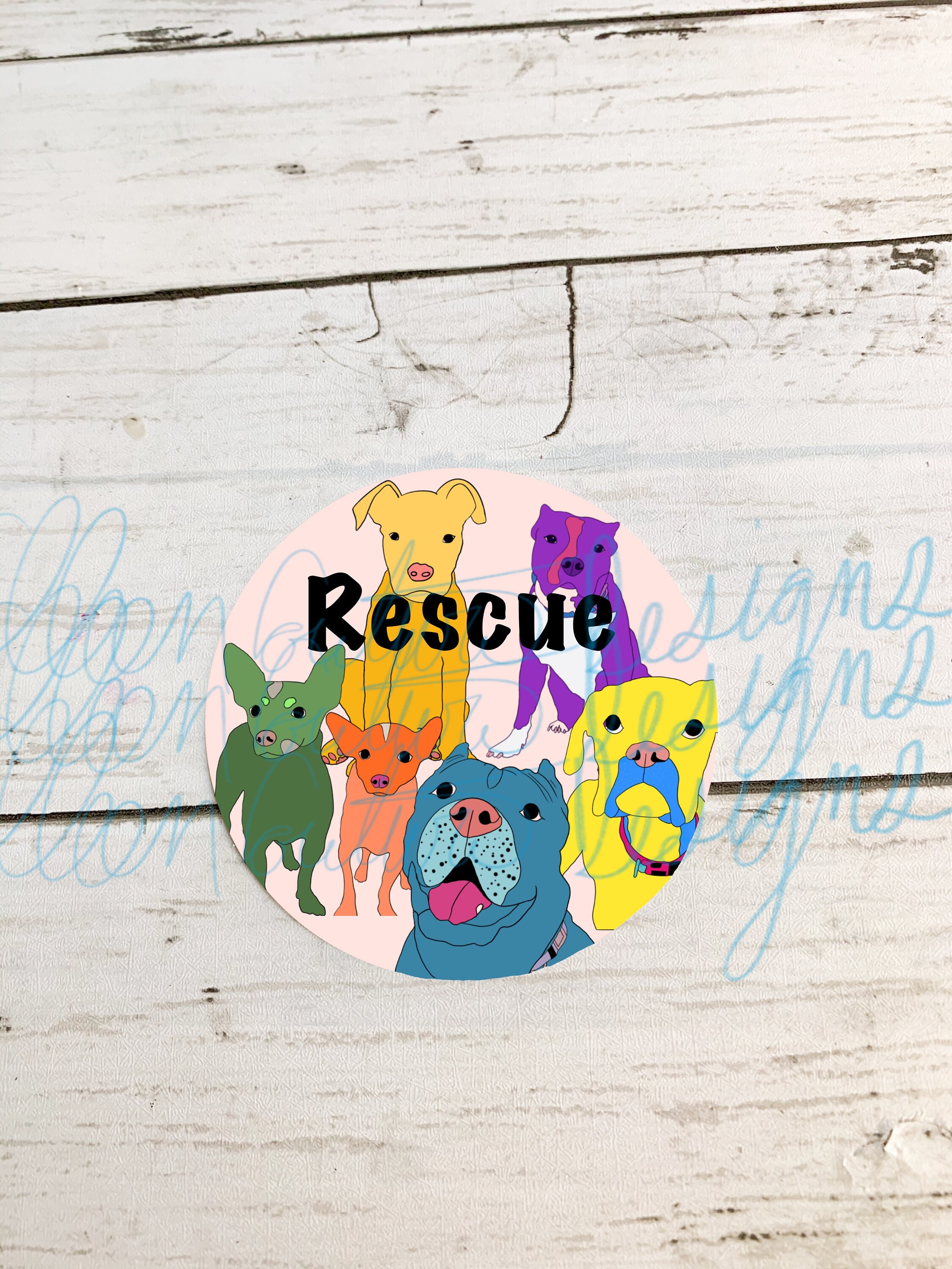 Rescue Sticker Stickers for a Cause Etsy