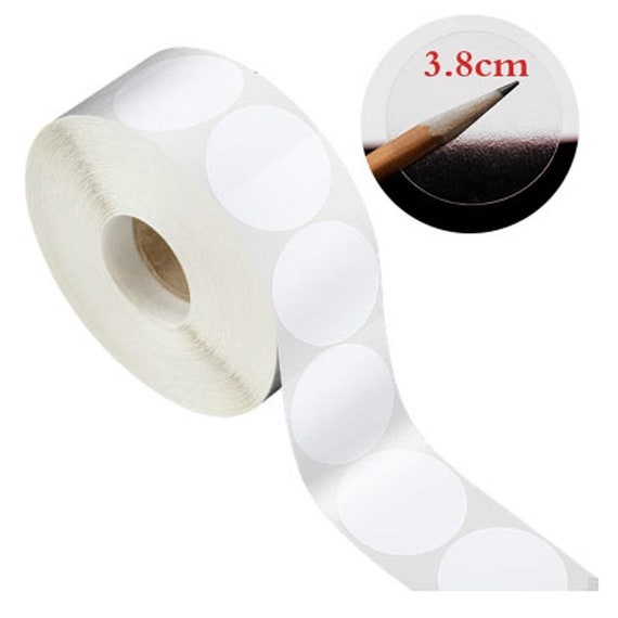 500 pcs Transparent Labels Round Roll Stickers Plain Business Use Craft Gift Bulk Wholesale (1 inch)