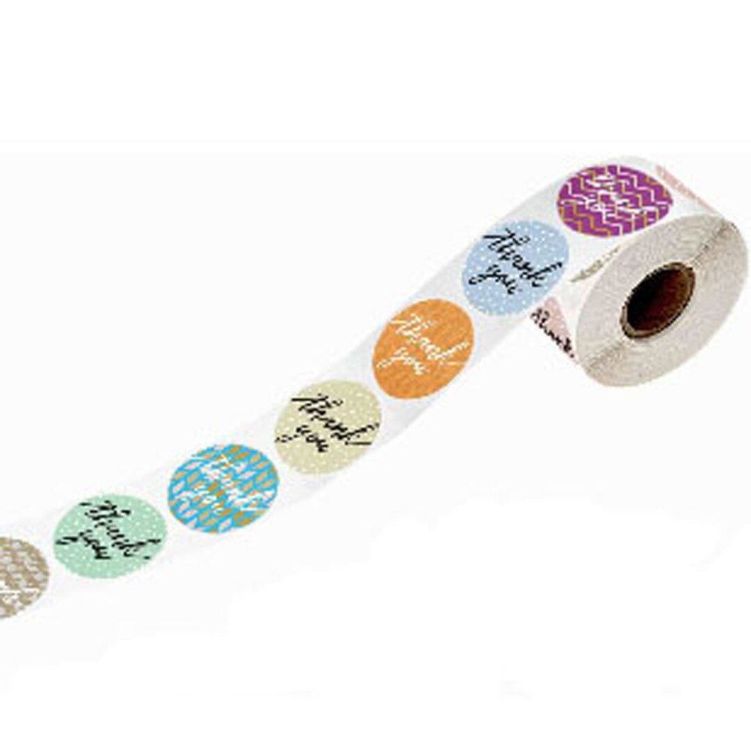 500 Pcs thank You Labels Round Roll Stickers - Etsy