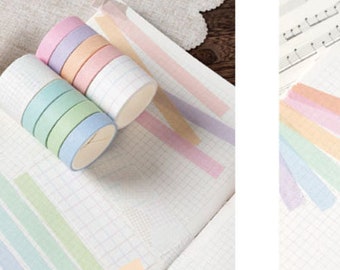 10 Rolls "Candy" Washi Tape Masking Decorative Adhesive DIY Business Use Craft Gift Bulk Wholesale