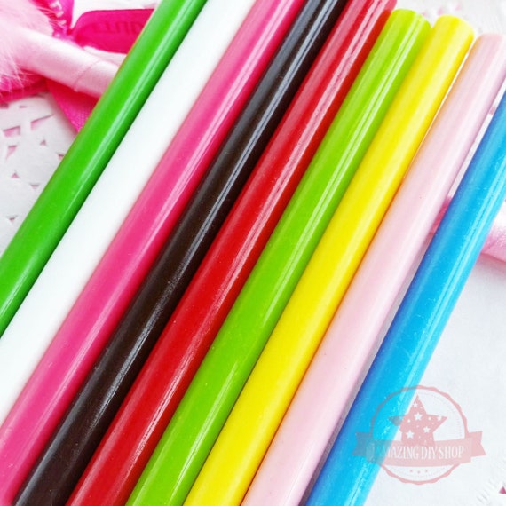 Mix Color 5 Pcs Translucent Hot Glue Sticks Deco Sauce Chocolate Fake Icing  Wax Seals T308 