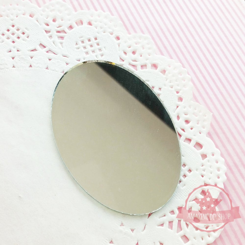 100 - 1.5 inch round glass craft and hobby mirrors, small round glass  hobby mirrors, craft mirrors, hobby mirrors, small reflection mirrors