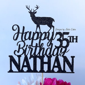 Deer themed cake topper | Deer birthday | Deer party | Buck cake topper | Hunter birthday | Hunter themed cake topper