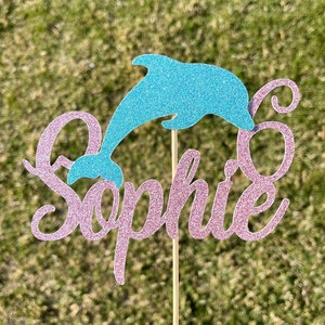 Dolphin cake topper | Dolphin theme | Ocean cake topper | Under the sea cake topper | Dolphin party | Age cake topper