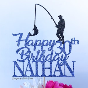 Fishing cake topper | Fishing party | Fisherman | Fishing theme | Fishing birthday