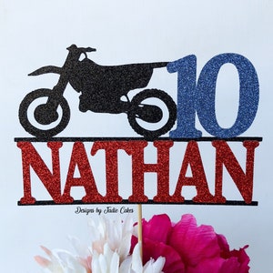 Dirt bike cake topper | Dirt bike party | Dirt bike birthday | Motocross | Motocross birthday | Motocross cake topper