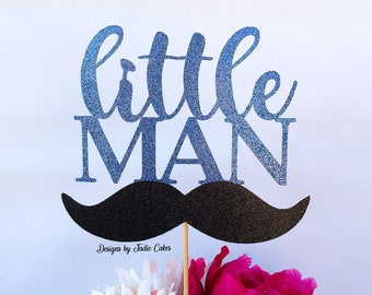 Little man cake topper | Mustache cake topper | Little man party | Mustache party | Little Man baby shower | Mustache baby shower