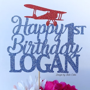 Airplane cake topper | Airplane birthday | Airplane party | Smash cake topper | First birthday | Airplane theme | Plane cake topper