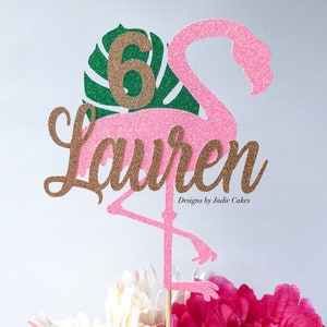 Flamingo birthday party | First birthday | First birthday cake topper | Flamingo decor | Flamingo party | Flamingo cake topper