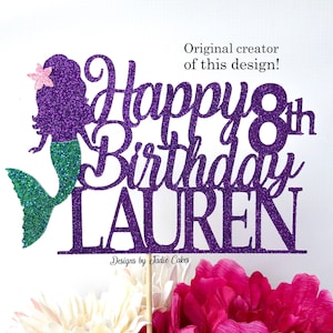 Mermaid cake topper | Ariel cake topper | Under the sea cake topper | Mermaid party | Age cake topper