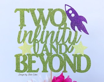 Two infinity and beyond cake topper | Two infinity and beyond party | Rocket cake topper | Two infinity party