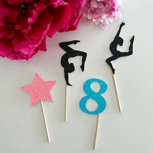 Gymnastics cupcake toppers | Gymnastics cake topper | Gymnastics birthday | Gymnastics party | Gymnast | Cake topper | Gymnastics