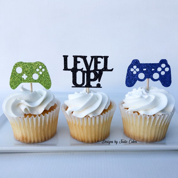 Video game party | Video game cupcake toppers | Xbox party | PS4 party | Video game birthday | Cake topper | Gaming party | Gamer party