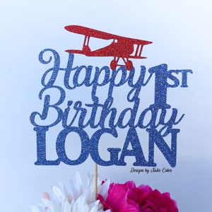 Airplane cake topper | Airplane birthday | Airplane party | Smash cake topper | First birthday | Airplane theme | Plane cake topper