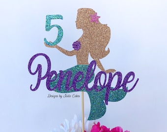 Mermaid cake topper | Mermaid party | Mermaid birthday | Ariel cake topper | Under the sea cake topper | Mermaid decor