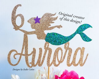 Mermaid cake topper | Ariel cake topper | Under the sea cake topper | Mermaid party | Age cake topper