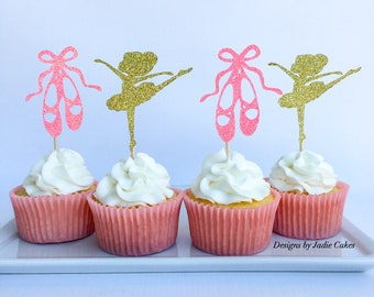 Ballerina cupcake toppers | Ballerina party | Ballet slippers | Ballerina | Ballerina cupcake topper | Ballerina baby shower