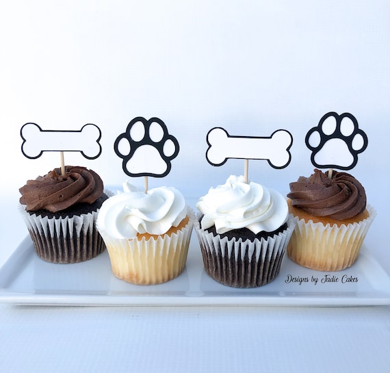 Dog bone cupcake shop cake