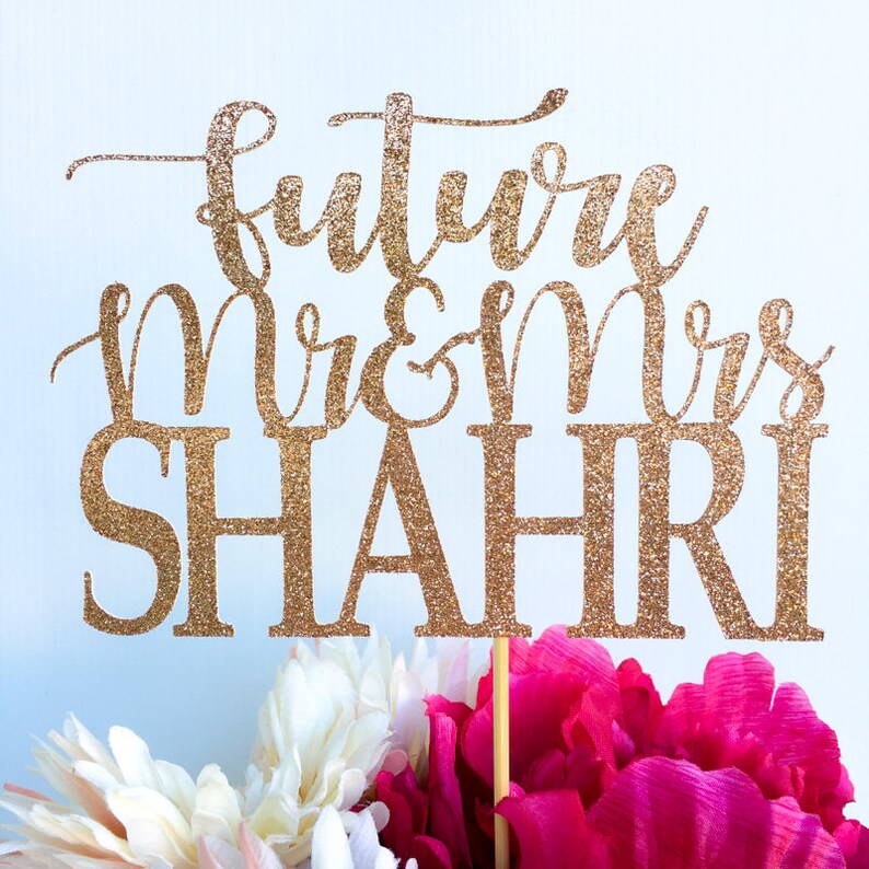 Future mr and mrs cake topper Mr and Mrs topper Mr and Mrs Etsy