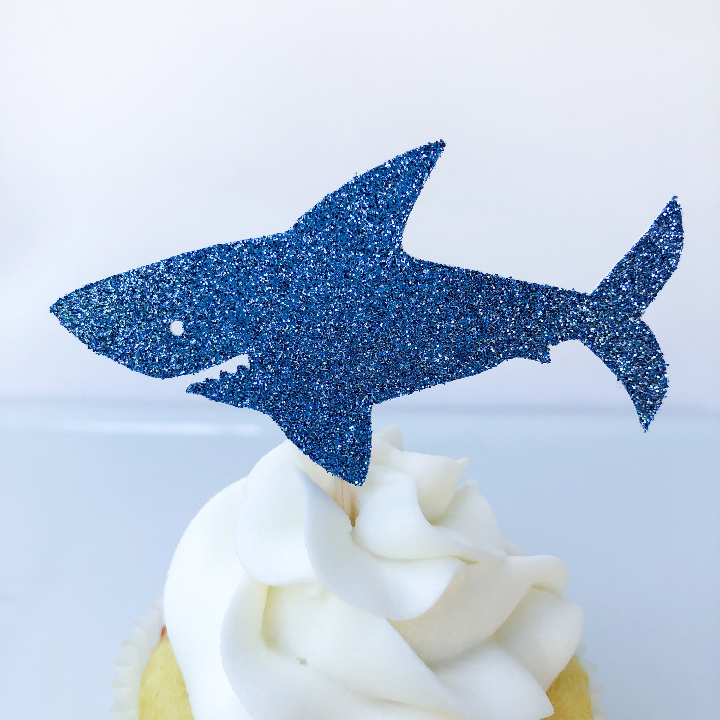 Shark Cupcake Topper Shark Birthday Cake Topper Shark Etsy 日本