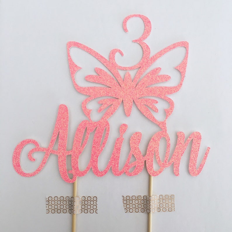 Butterfly Cake Topper Butterfly Party First Birthday Cake Etsy