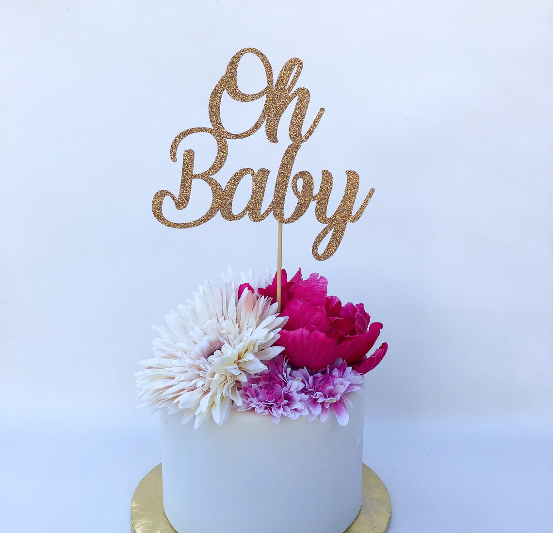 Oh Baby Cake Topper Baby Shower Cake Topper Boy or Girl Etsy