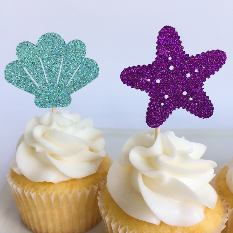 Under the Sea Cupcake Toppers Under the Sea Party Mermaid Etsy