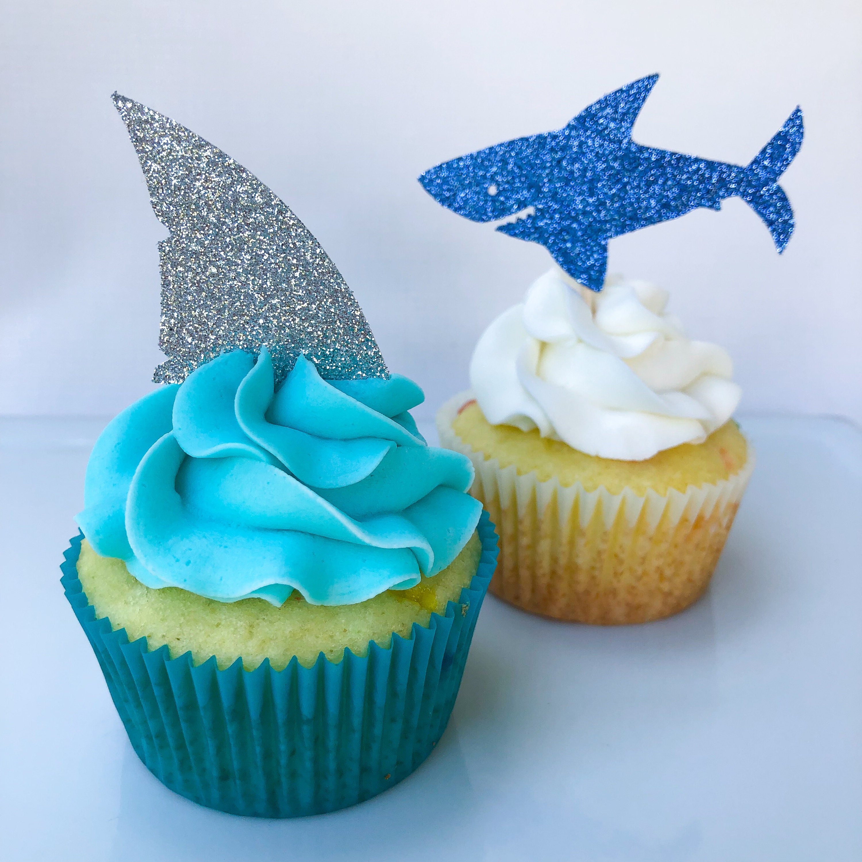Shark Fin Cupcake Topper, Mini Cupcake Or Toothpick Topper. Ideal For A Shark Birthday Decor