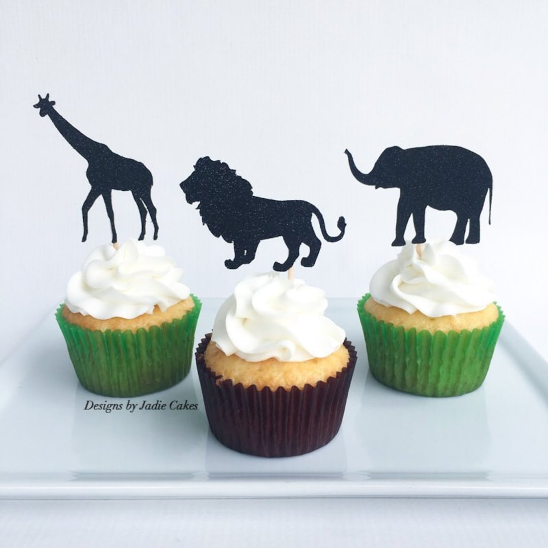 Safari Cake Topper Jungle Cake Topper Animal Topper Wild One Topper Two ...