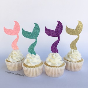 Mermaid cupcake topper | Ariel cupcake topper | Little mermaid cupcake topper | Under the sea cupcake topper | Mermaid party | Mermaid decor