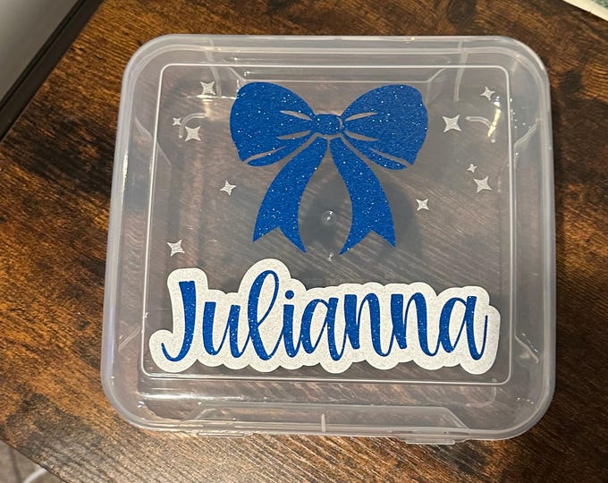Personalized Cheer Bow Box - Etsy
