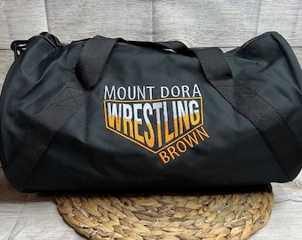 Personalized Wrestling Duffel Bag for Kids.• Embroidered Wrestler Gym Bag • Sport Duffel Bag • Sports Fan Gift • Overnight Weekender Bag