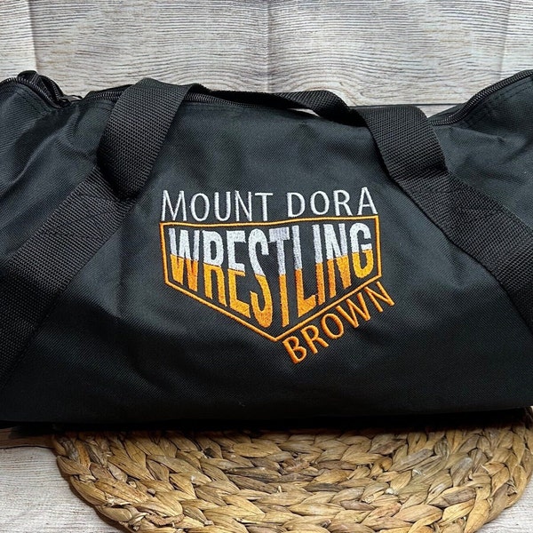 Personalized Wrestling Duffel Bag for Kids.• Embroidered Wrestler Gym Bag • Sport Duffel Bag • Sports Fan Gift • Overnight Weekender Bag
