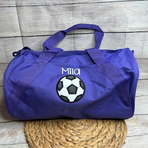 Personalized Soccer Duffle Bag • Embroidered Soccer Bag • Gift for Boys or Girls • Sport Duffel • Soccer Player Carryall Gym Bag • Game Day