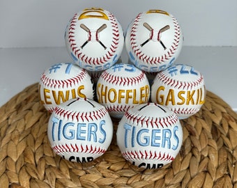 End of Season Gift - Custom Baseball for Senior Night & Graduation Baseball • Embroidered Baseball • Unique Keepsake Gift • Grad Gift